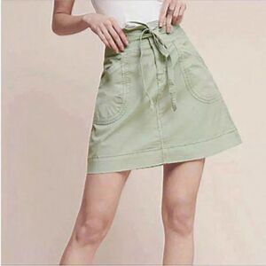 NWOT Anthropologie‎ Cargo pocket high waisted detachable belt Skirt size